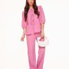 Olivia & Kate Sets | Pink Short Bow Ties Puff Sleeve Pleated-Set