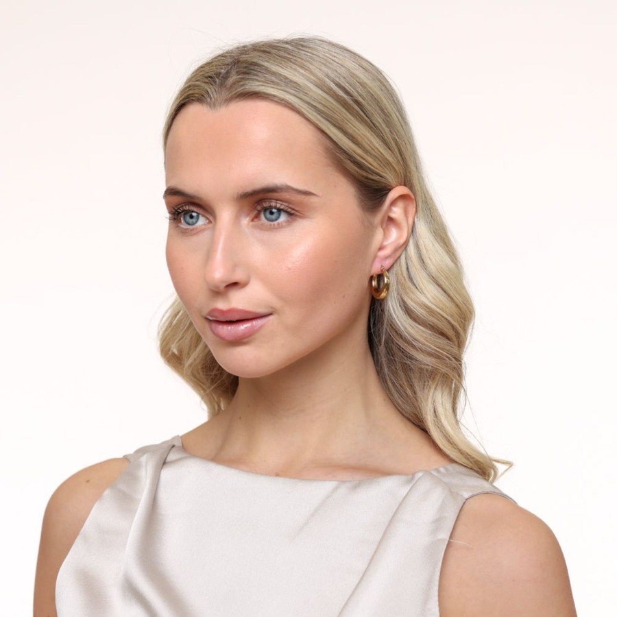 Olivia & Kate Earrings | Golden Basic Hoop-Earrings