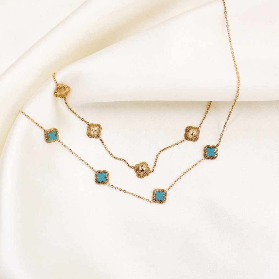 Olivia & Kate Necklaces | Golden Clover-Necklace