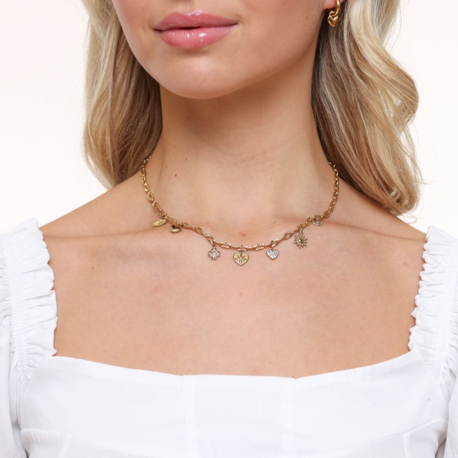 Olivia & Kate Necklaces | Golden Small Pendants Chain-Necklace