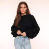 Olivia & Kate Sweaters | Black Wool Knitted-Sweater