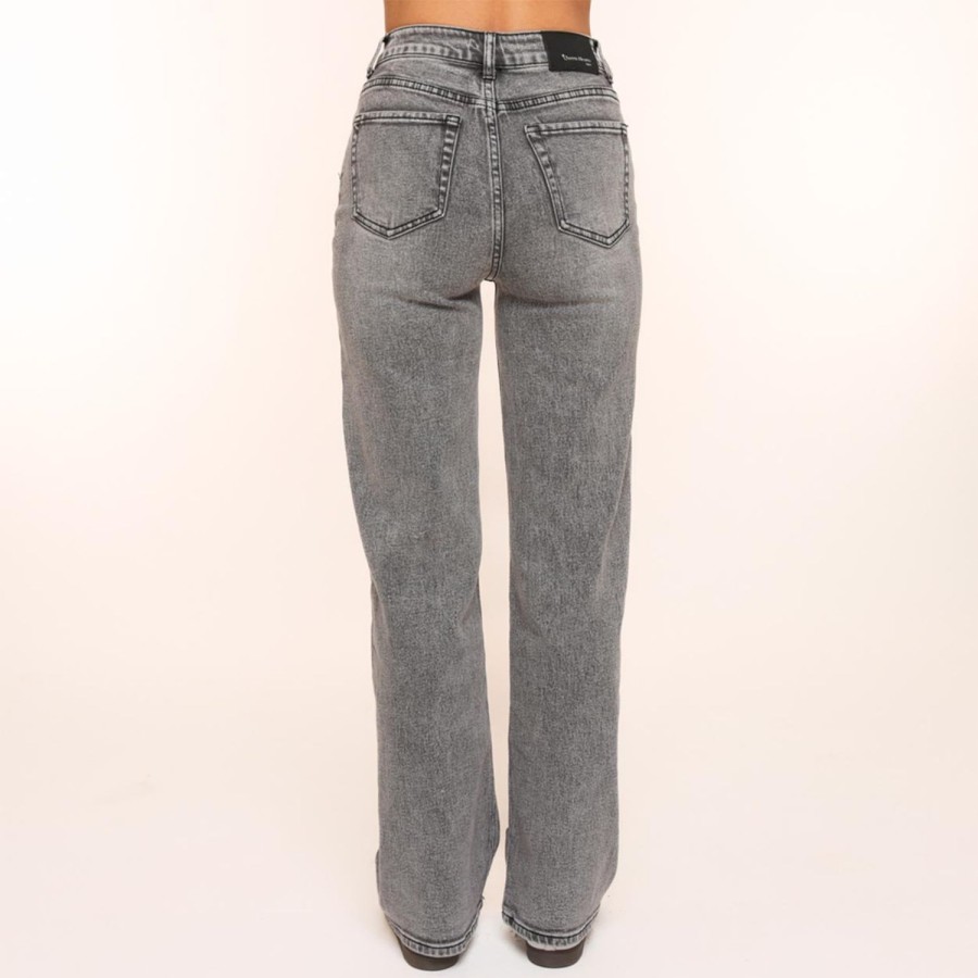 Olivia & Kate Trousers & Jeans | Grey Straight Wide-Jeans