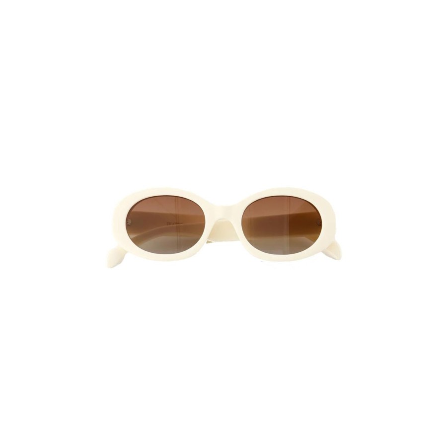 Olivia & Kate Sunglasses | Creme Oval-Sunglasses