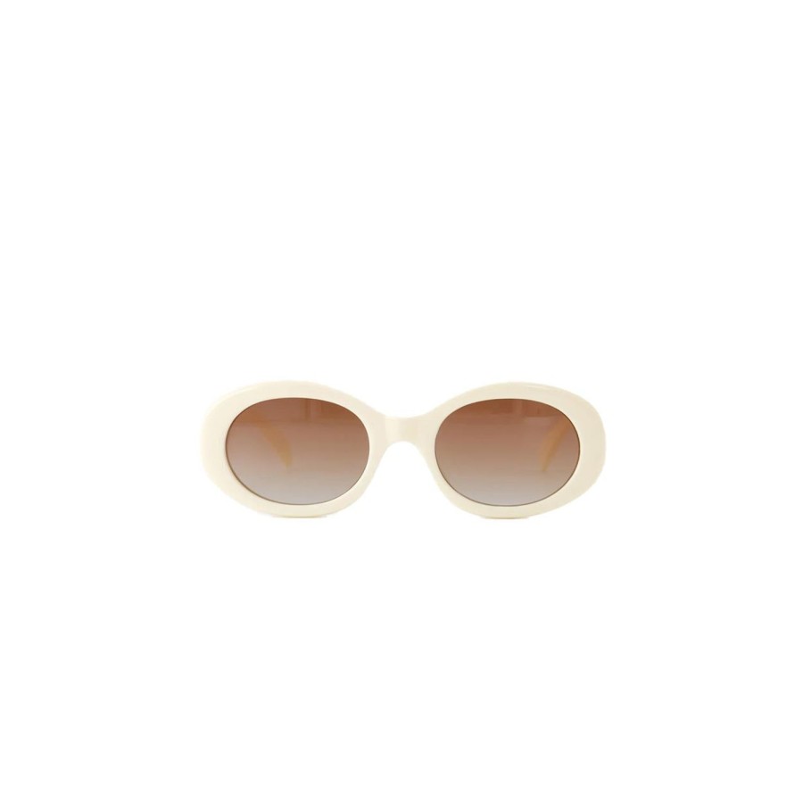 Olivia & Kate Sunglasses | Creme Oval-Sunglasses