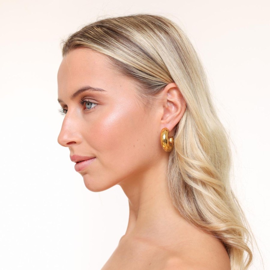 Olivia & Kate Earrings | Golden Wide Open-Earrings