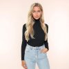 Olivia & Kate Tops | Black Basic Turtleneck-Top