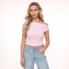 Olivia & Kate Tops | Lightpink Draped Ss-Top