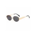 Olivia & Kate Sunglasses | Black Oval Gold Frame-Sunglasses