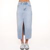 Olivia & Kate Rokken | Light Blue Denim Split-Skirt