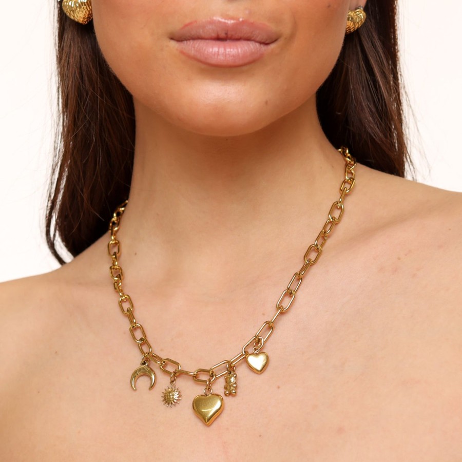 Olivia & Kate Necklaces | Golden Pendant Chain-Necklace