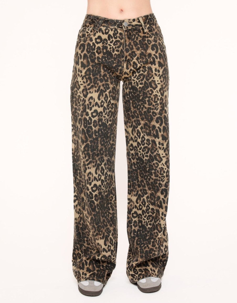 Olivia & Kate Trousers & Jeans | Leopard Wide-Jeans