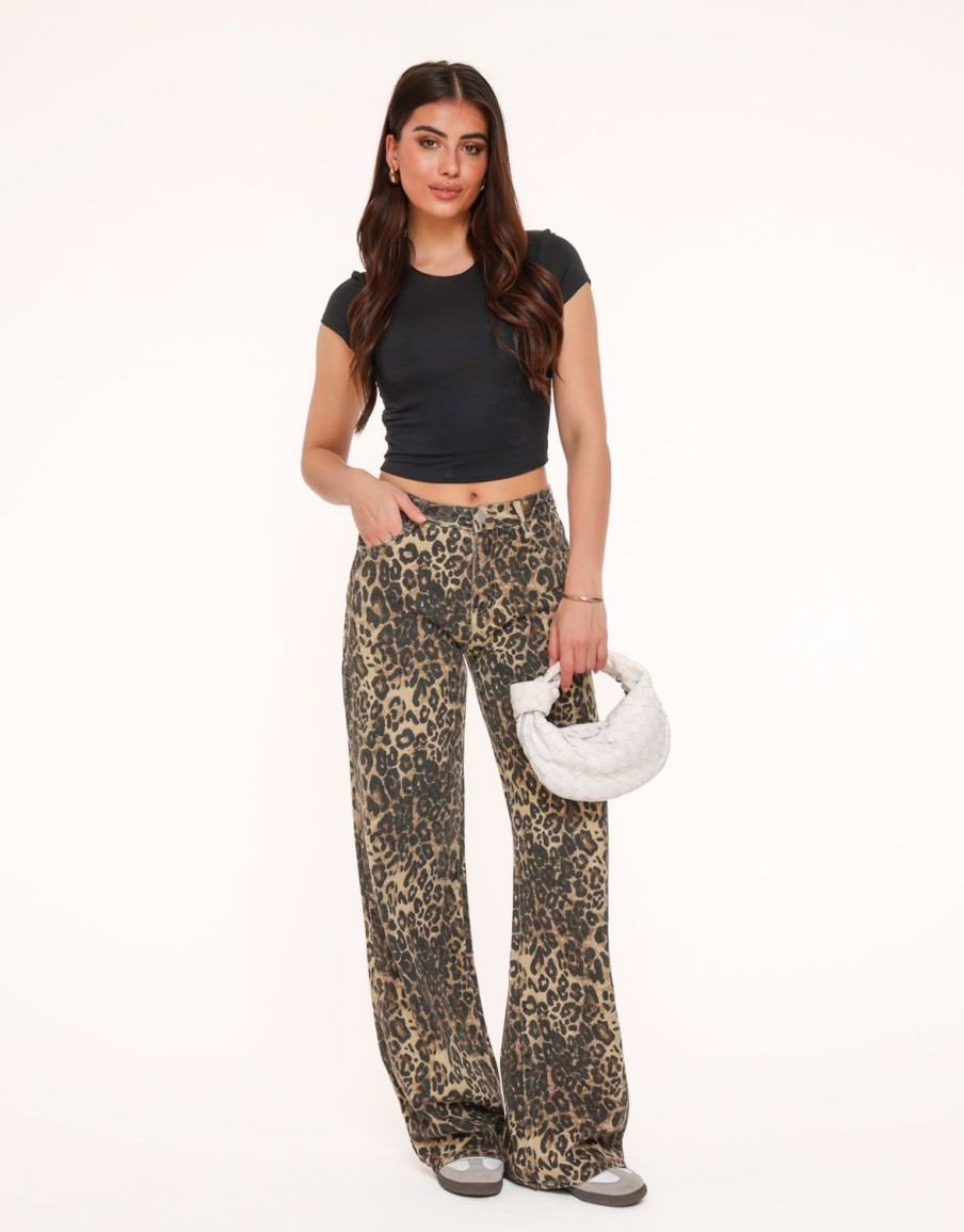 Olivia & Kate Trousers & Jeans | Leopard Wide-Jeans