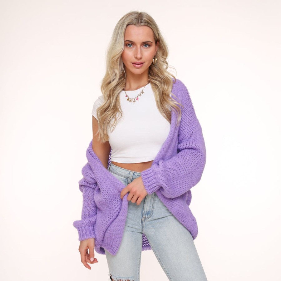 Olivia & Kate Cardigans | Purple Wool-Cardigan