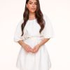 Olivia & Kate Dresses | White Short Puff Sleeves Tie Back-Dress