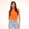 Olivia & Kate Tops | Orange Basic Ss-Top