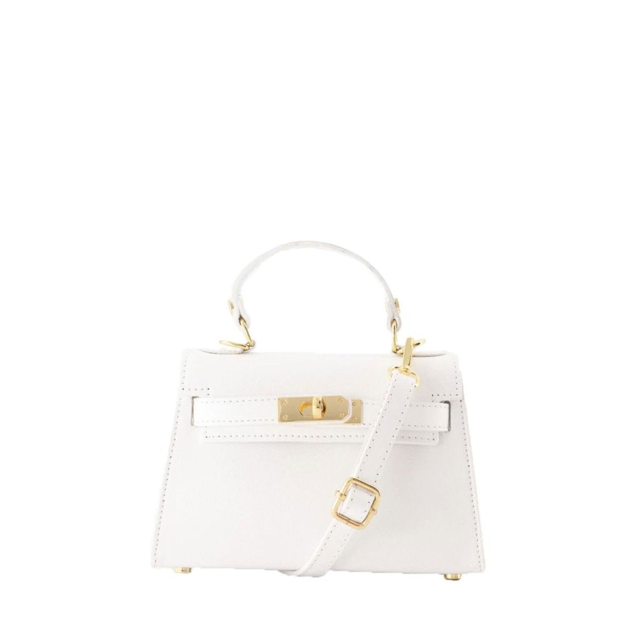 Olivia & Kate Bags | White Golden Details-Bag