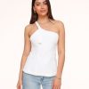 Olivia & Kate Tops | White Asymmetric Open Back-Top