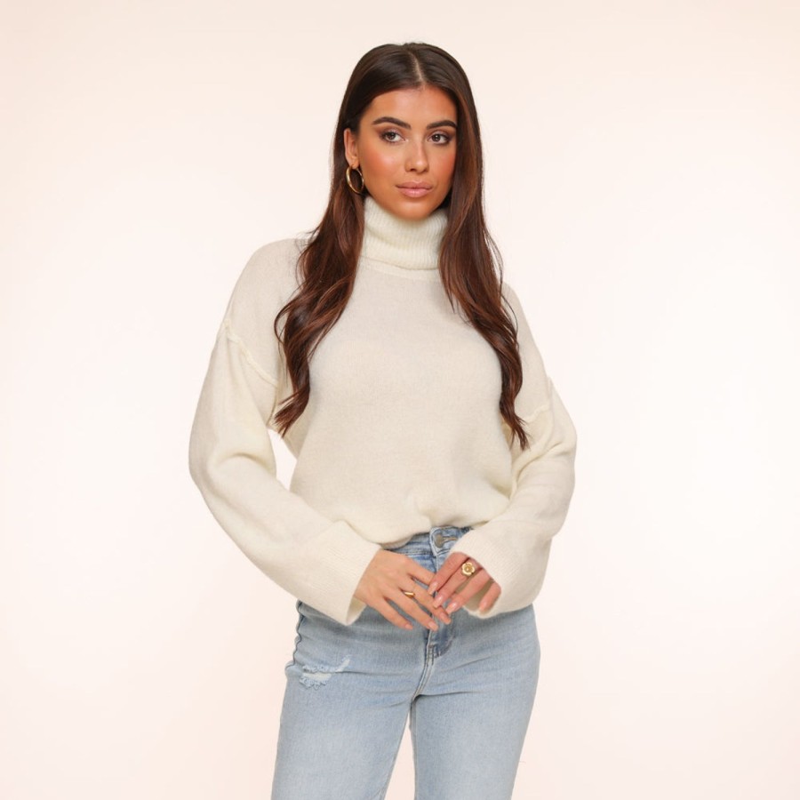 Olivia & Kate Sweaters | Creme Turtleneck-Sweater