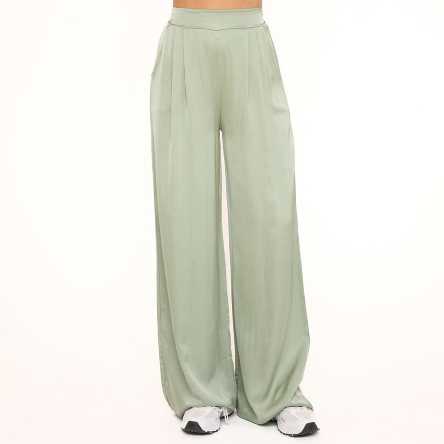 Olivia & Kate Trousers & Jeans | Mintgreen Tall Satin-Pants