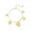 Olivia & Kate Bracelets | Golden Hearts Pendants Chain-Bracelet