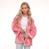 Olivia & Kate Cardigans | Light Pink Printed Ls-Jacket