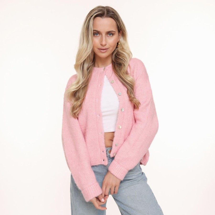 Olivia & Kate Cardigans | Light Pink Basic Knitted-Cardigan