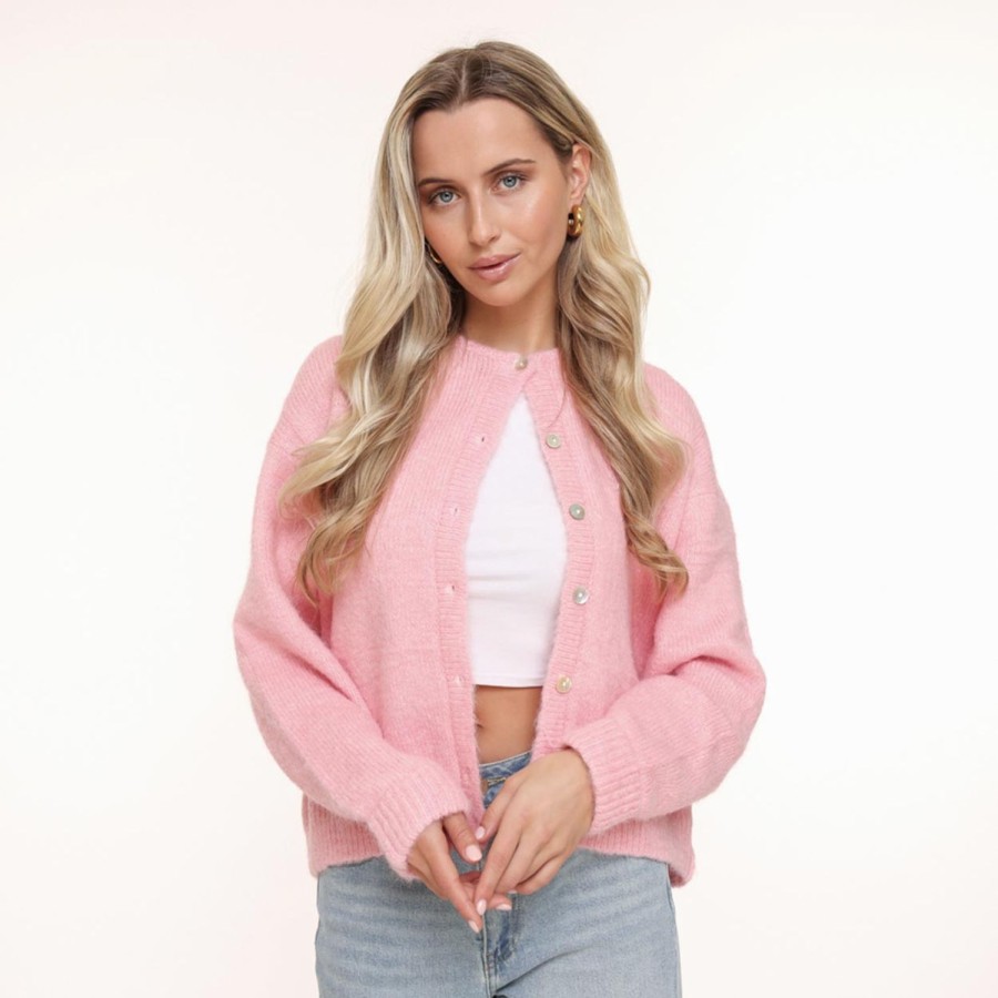 Olivia & Kate Cardigans | Light Pink Basic Knitted-Cardigan