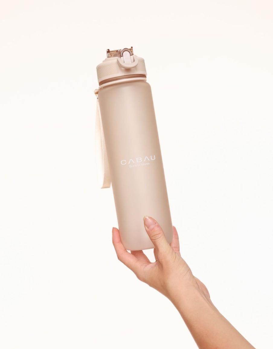 Olivia & Kate Cabau Lifestyle | Beige Cabau Bloom-Water Bottle