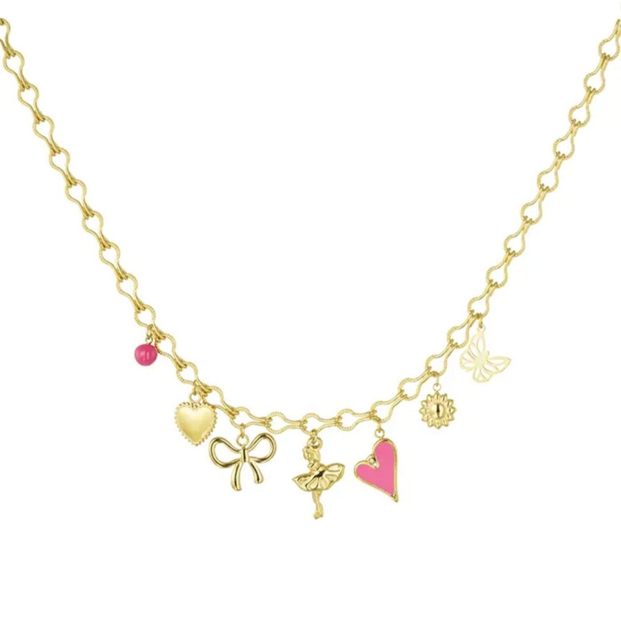 Olivia & Kate Necklaces | Pink Details Round Chain-Necklace