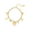 Olivia & Kate Bracelets | Golden Double Pendants Chain-Bracelet