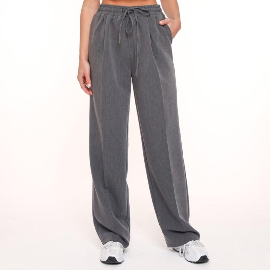 Olivia & Kate Trousers & Jeans | Dark Grey Studio White Edge-Pantalon