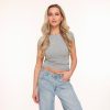 Olivia & Kate Tops | Light Grey Basic Ss-Top