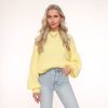 Olivia & Kate Sweaters | Light Yellow Wool Knitted-Sweater