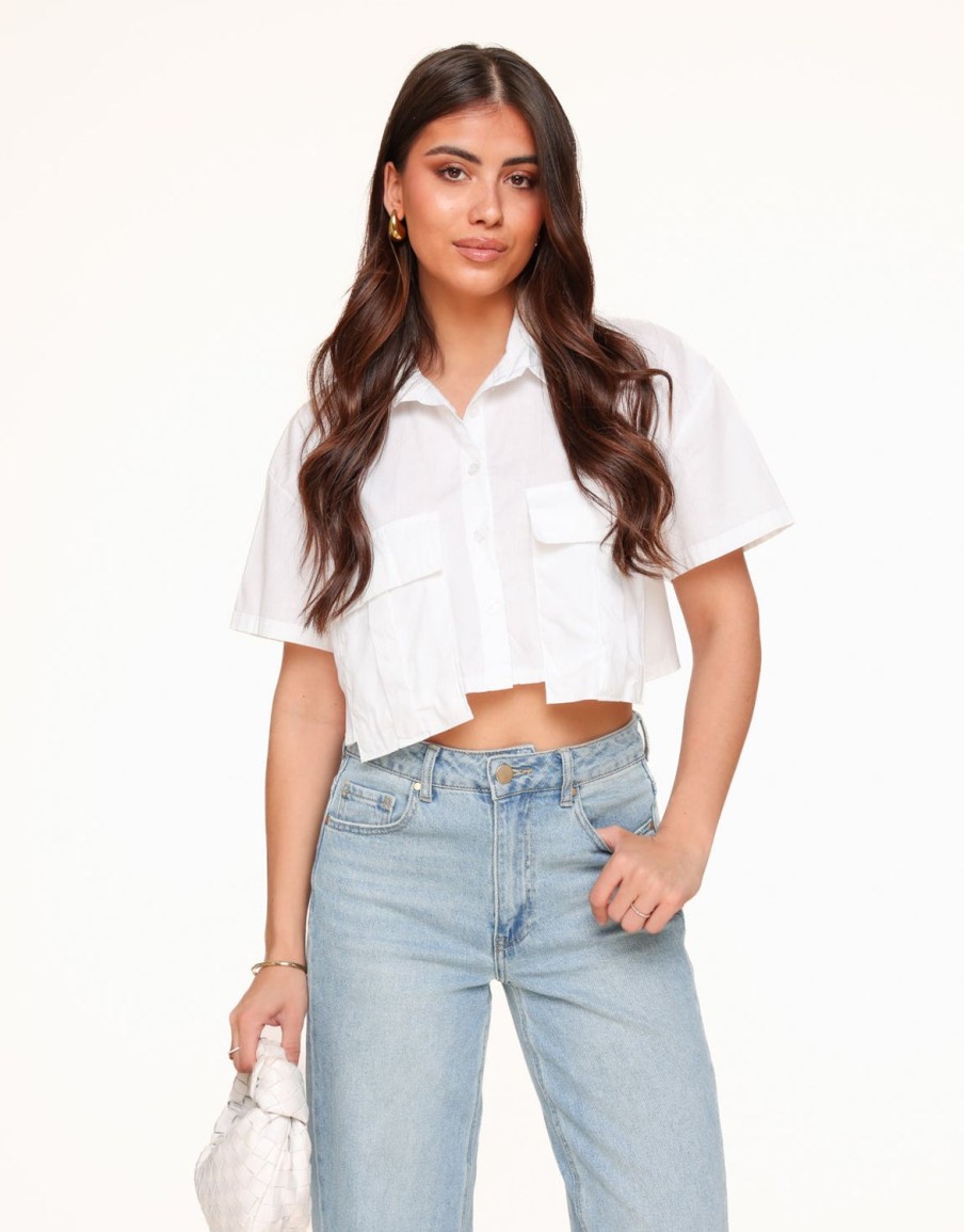 Olivia & Kate Tops | White Ss-Blouse