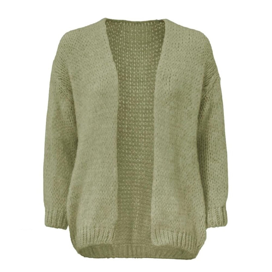 Olivia & Kate Cardigans | Light Green Wool Yasmine-Cardigans