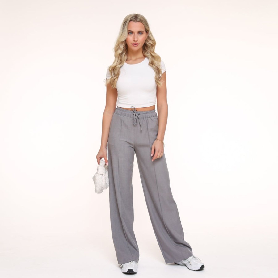 Olivia & Kate Trousers & Jeans | Grey Continuous Seams-Trouser