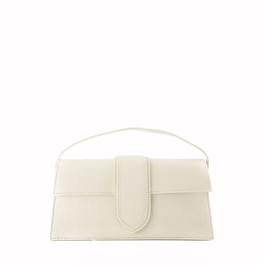 Olivia & Kate Bags | Beige Leather Horizontal-Bag