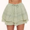 Olivia & Kate Skorts | Light Green Ruffel Details-Skort