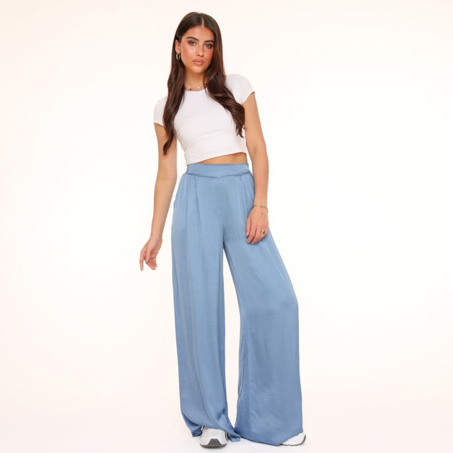 Olivia & Kate Trousers & Jeans | Jeans Blue Tall Satin-Pants