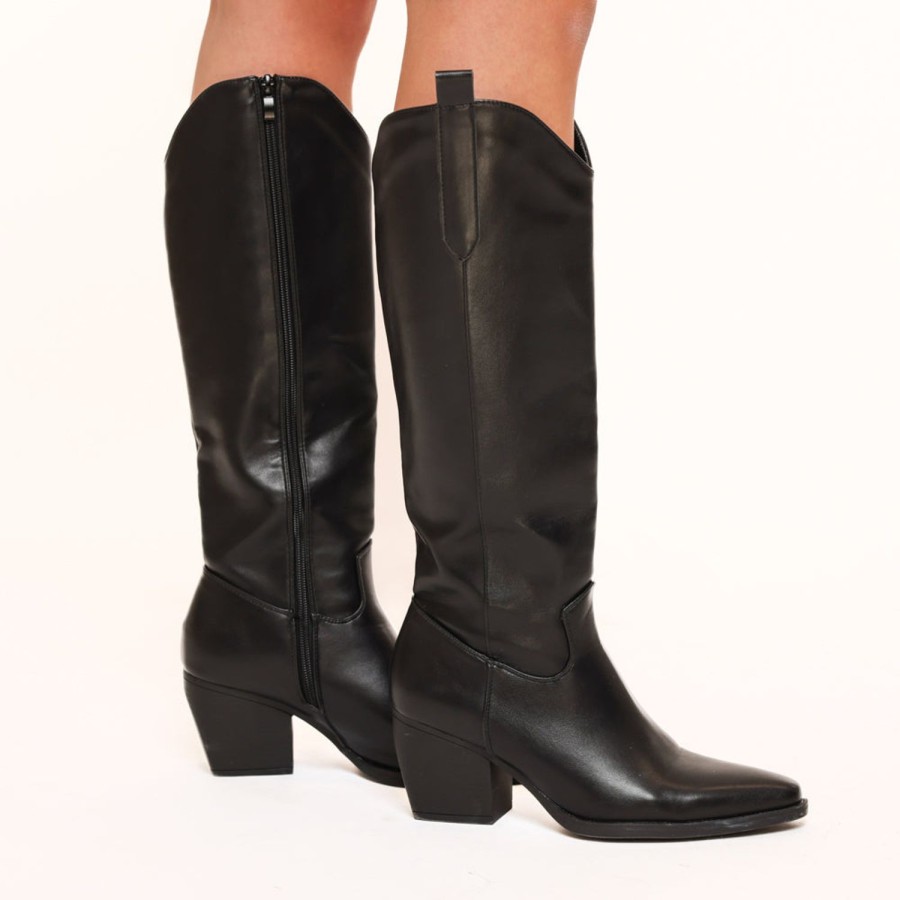 Olivia & Kate Boots | Black High Classic Cowboy-Boots