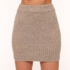 Olivia & Kate Rokken | Taupe Knitted-Skirt