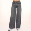 Olivia & Kate Trousers & Jeans | Dark Grey Wide Denim-Jeans