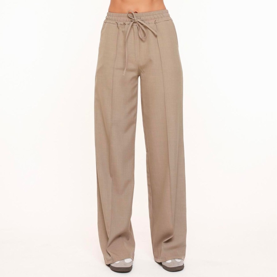 Olivia & Kate Trousers & Jeans | Taupe Continuous Seams-Pants