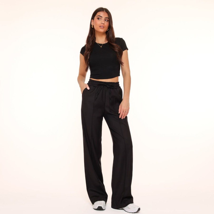 Olivia & Kate Trousers & Jeans | Black Elastic Seams-Pants