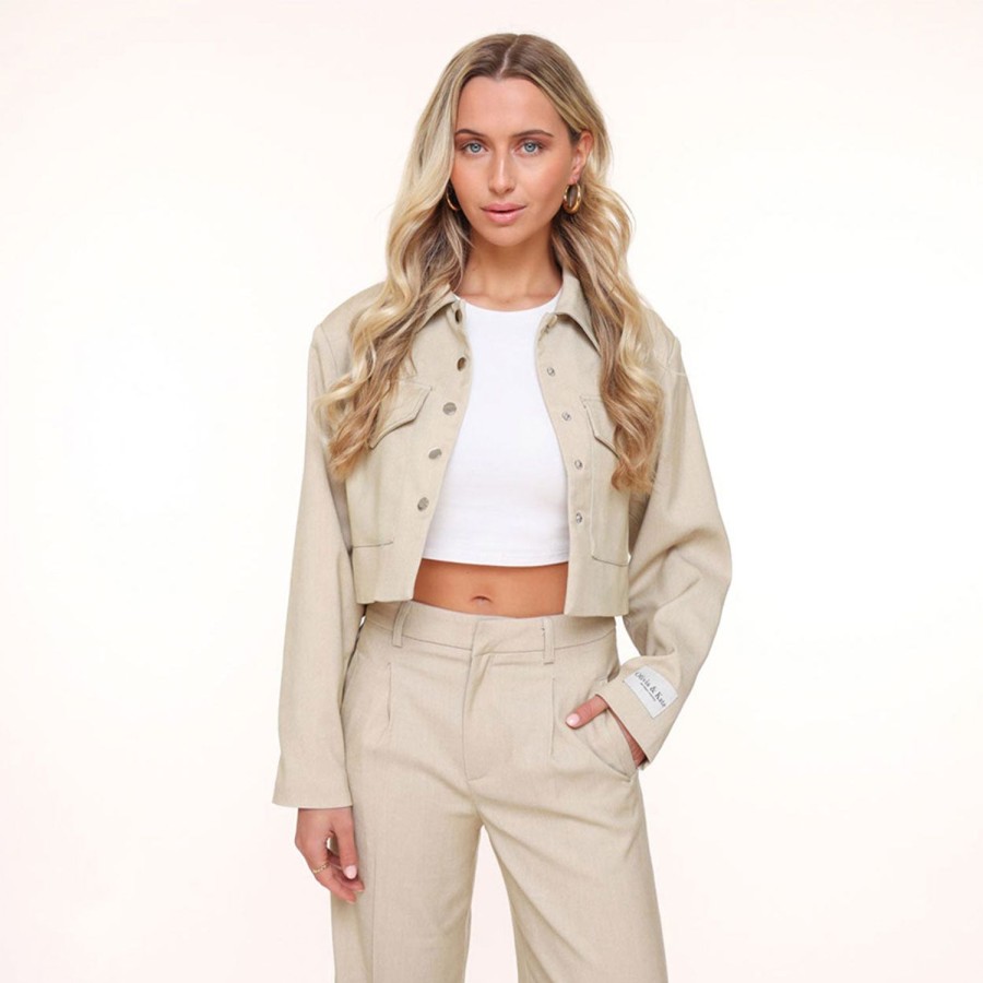 Olivia & Kate Jackets | Beige Studio Cropped-Jacket