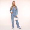 Olivia & Kate Jumpsuits | Light Blue Denim Ls-Jumpsuit