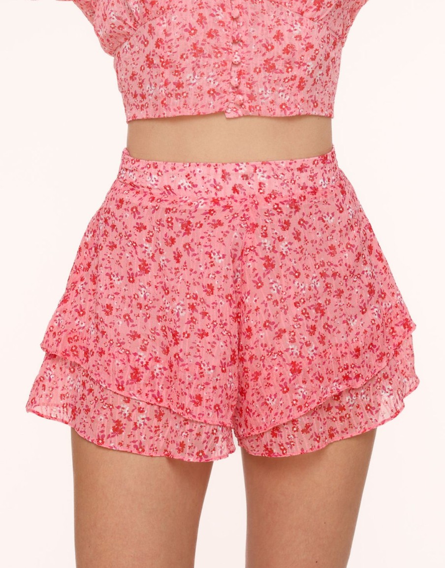 Olivia & Kate Skorts | Pink Flowers Ruffel-Skort