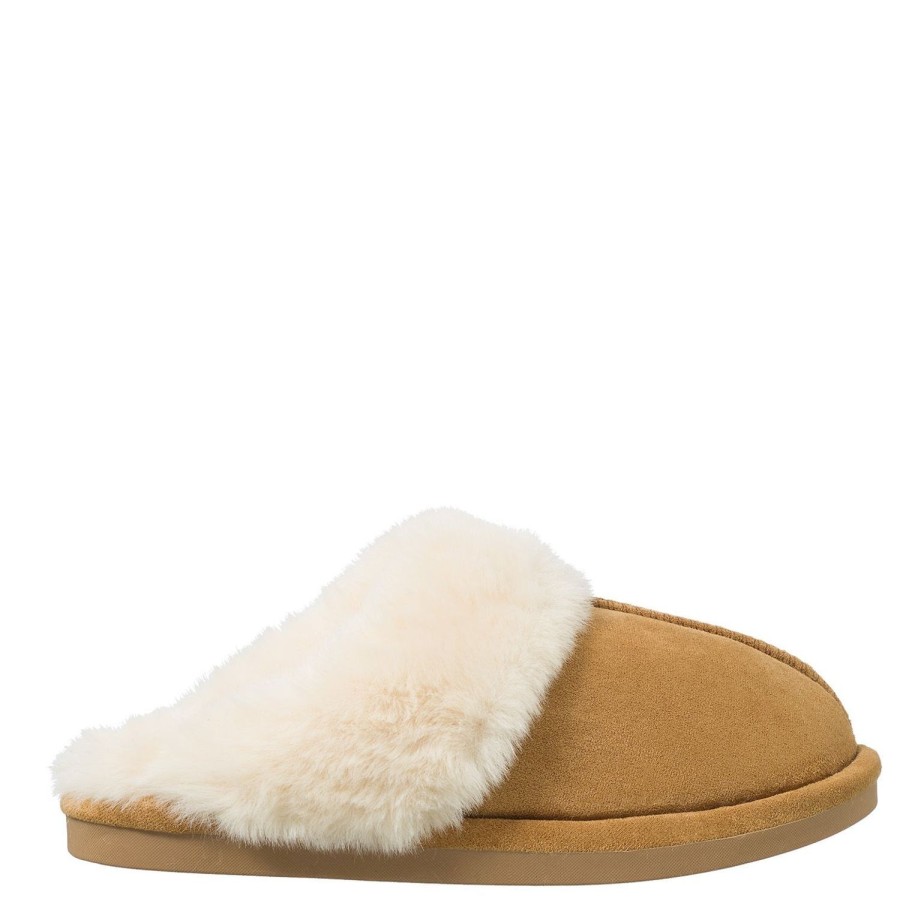 Olivia & Kate Slippers | Camel Fluffy-Slippers