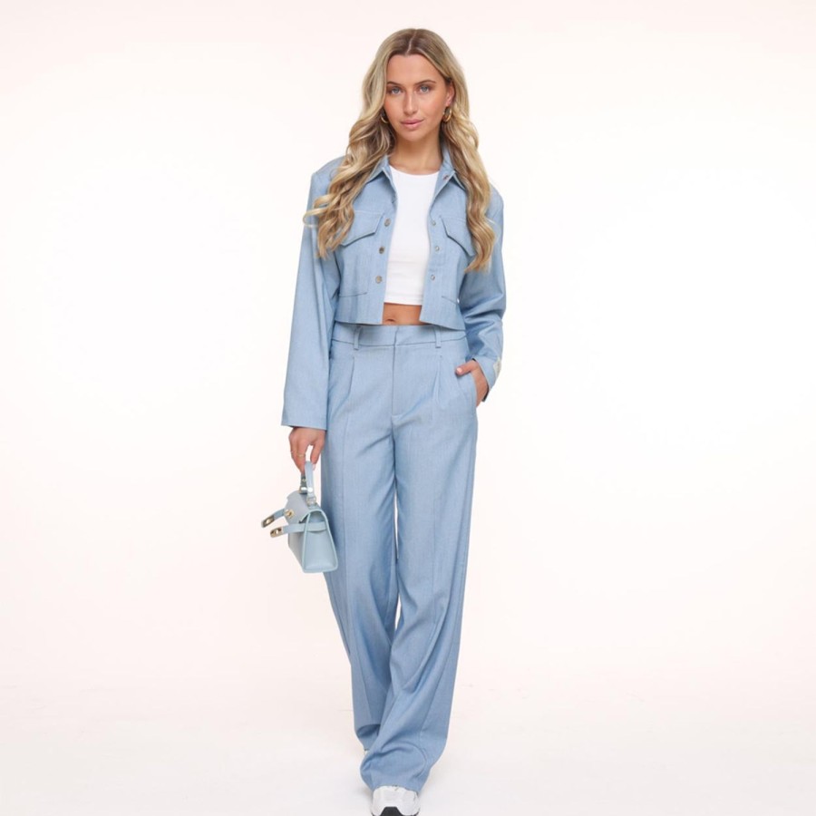 Olivia & Kate Jackets | Jeans Blue Studio Cropped-Jacket